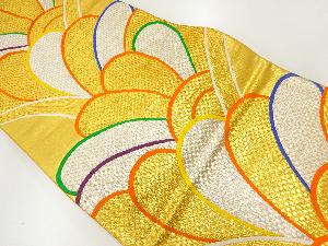 アンティーク　花模様織出し袋帯（着用可）